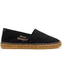 Saint Laurent - Logo Canvas Espadrilles - Lyst