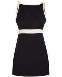 LoveShackFancy - Catrice Bow-Appliquéd Cotton-Blend Mini Dress - Lyst