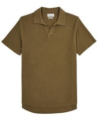 Oliver Spencer - Austell Waffle-knit Cotton Polo Shirt - Lyst
