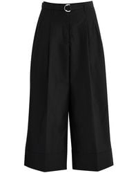 3.1 Phillip Lim - Belted Wide-Leg Cotton-Blend Trousers - Lyst