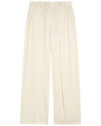 Victoria Beckham - Wide-Leg Crepe De Chine Trousers - Lyst