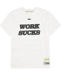 Advisory Board Crystals - Work Sucks Printed Cotton T-shirt - Lyst