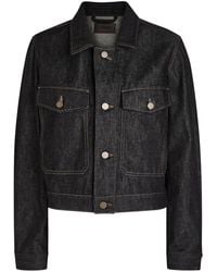 Lemaire - Designer Denim Jacket Uk10 - Lyst