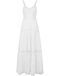 Charo Ruiz - Giogia Lace-trimmed Cotton-blend Maxi Dress - Lyst
