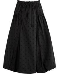 Damson Madder - Agatha Broderie Anglaise Cotton Midi Skirt - Lyst