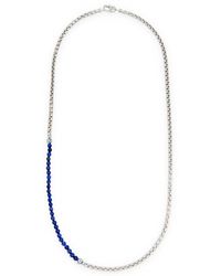Tateossian - Beaded Rhodium-Plated Necklace - Lyst
