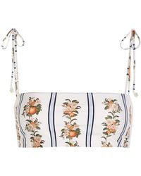 Agua Bendita - Primavera Floral-Print Bikini Top - Lyst