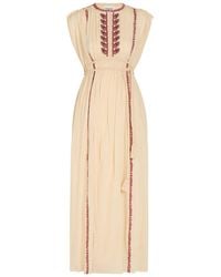 Isabel Marant - Liviane Embroidered Cotton Maxi Dress - Lyst