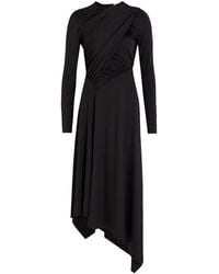 Victoria Beckham - Draped Stretch-Jersey Midi Dress - Lyst