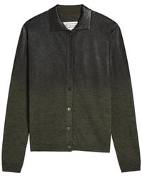 Maison Margiela - Coated Wool-Blend Cardigan - Lyst