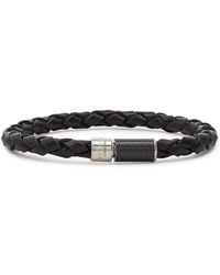 Tateossian - Pop Braided Leather Bracelet - Lyst