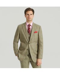 Harvie & Hudson - Sage Green Tweed Check Jacket - Lyst