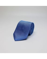 Harvie & Hudson - Blue Semi Plain Woven Silk Tie - Lyst