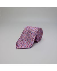Harvie & Hudson - Pink Twin Floral Printed Silk Tie - Lyst