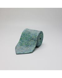 Harvie & Hudson - Green Flower Woven Silk Tie - Lyst