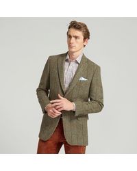Harvie & Hudson - Green Harris Tweed Check Jacket - Lyst