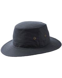 Charlton's of Northumberland Luxury British Waxed Cotton Traveller Hat - Blue