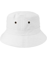 Charlton's of Northumberland Ripstop Cotton Summer Sun Bucket Hat - White