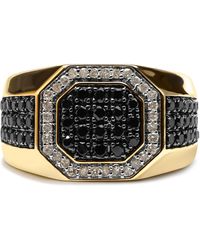Haus of Brilliance - 14K Plated .925 Sterling 1 1/4 Cttw And Diamond Signet Style Band Ring I-J Color, I2-I3 Clarity) - Lyst