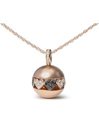 Haus of Brilliance - 18K 3/8 Cttw And Diamond Ball With Filigree Heart And Cluster Design 18" Pendant Necklace And G-H Color, Si1-Si2 Clarity) - Lyst
