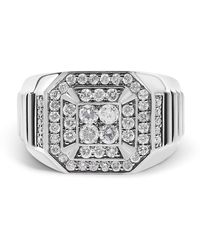 Haus of Brilliance - 10K 1.00 Cttw Diamond Octagonal Signet Style Band Ring (I-J Color, I1-I2 Clarity) - Lyst