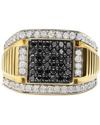 Haus of Brilliance - 14K Plated .925 Sterling 1 1/2 Cttw And Treated Diamond Cluster Ring I-J Color, I2-I3 Clarity) - Lyst