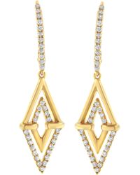 Haus of Brilliance - 14K 3/8 Cttw Double Triangle Drop And Dangle Diamond Earrings (G-H Color, Si1-Si2 Clarity) - Lyst