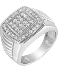 Haus of Brilliance - 14K Diamond Squared Band Ring (1 Cttw, H-I Color, Si2-I1 Clarity) - Lyst