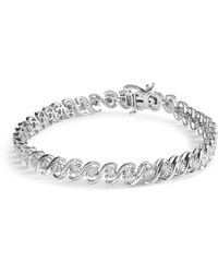 Haus of Brilliance - 925 Sterling 1/4 Cttw Miracle Set Diamond And Beaded 7.25" Tennis Bracelet (I-J Color, I2-I3 Clarity) - Lyst