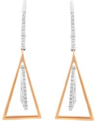 Haus of Brilliance - 14K Rose And 3/8 Cttw Diamond Windchime Drop And Dangle Earring (G-H Color, Si1-Si2 Clarity) - Lyst