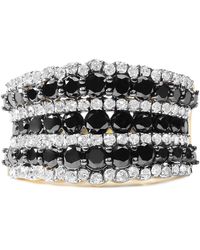 Haus of Brilliance - 14K Plated .925 Sterling 1 3/4 Cttw Treated And Alternating Diamond Multi Row Band Ring I-J Color, I2-I3 Clarity) - Lyst