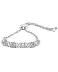 Haus of Brilliance - 925 Sterling 1/6 Cttw Diamond X And O Bolo Bracelet - Lyst
