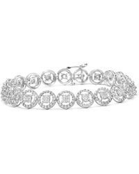 Haus of Brilliance - 925 Sterling 1/2 Cttw Diamond Nested Circle Miracle Set Open Wheel 7.25" Fashion Link Bracelet (I-J Color, I3 Clarity) - Lyst