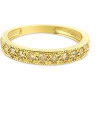 Haus of Brilliance - Igi Certified 1/2 Cttw Diamond 10K Prong Set Beaded Milgrain Band Style Ring (J-K Color, I2-I3 Clarity) - Lyst