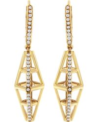 Haus of Brilliance - 14K 5/8 Cttw Diamond Geometrical Pillar Drop And Dangle Earrings (G-H Color, Si1-Si2 Clarity) - Lyst