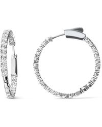 Haus of Brilliance - 14K 1.0 Carat Inside Out Lab-Grown Diamond Fashion Hoop Earrings (F-G Color, Vs1-Vs2 Clarity) - Lyst