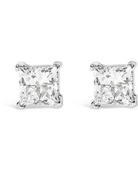 Haus of Brilliance - 14K 3/8 Cttw Lab Grown Princess-Cut Diamond 4-Prong Solitaire Stud Earrings (Vs1-Vs2 Clarity, F-G Color) - Lyst