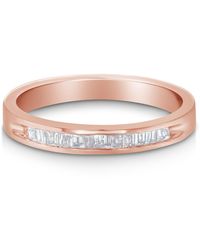 Haus of Brilliance - 10K Over .925 Sterling 1/5 Cttw Diamond Channel-Set Stackable Band Ring (H-I Color, I1-I2 Clarity) - Lyst