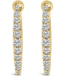 Haus of Brilliance - 10K 1/4 Cttw Lab Grown Diamond Heart Shaped Huggy Hoop Earrings - Lyst