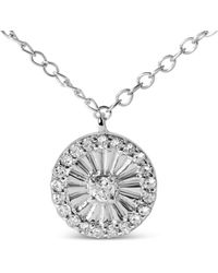 Haus of Brilliance - 925 Sterling 1/6 Cttw Diamond Wheel And Spoke Pendant Necklace (H-I Color, I2-I3 Clarity) - Lyst