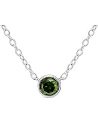 Haus of Brilliance - 925 Sterling 1/5 Cttw Treated Diamond Solitaire Bezel 18" Pendant Necklace Color, I1-I2 Clarity) - Lyst