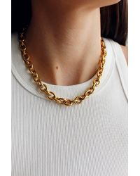 HAUS OF DECK - 18k Gold Plated Chunky Chain Necklace - Lyst