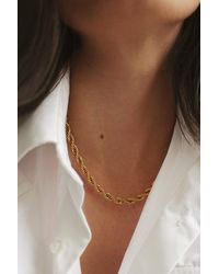 HAUS OF DECK 18k Gold Plated Rope Chain Necklace - Metallic