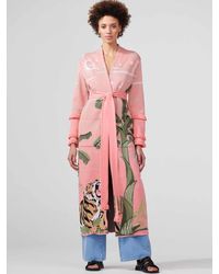 Hayley Menzies Roaring Tiger Cotton Jacquard Duster - Pink