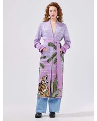 Hayley Menzies Roaring Tiger Cotton Jacquard Duster Lilac - Purple