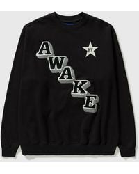 AWAKE NY Stacked Logo Crewneck - Black