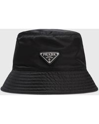 Prada Re-nylon Logo Bucket Hat - Black