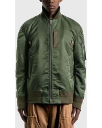 Coach Synthetic Nylon Hooded Ma 1 Jacket In Green For Men Lyst