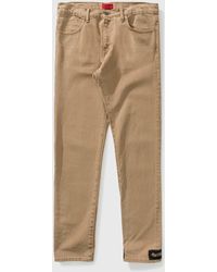 424 Washed Zip Jeans - Brown