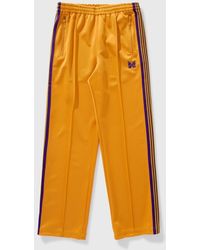 Needles Knitted Stripes Track Pants - Yellow